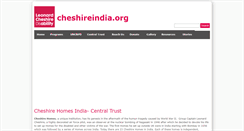 Desktop Screenshot of cheshireindia.org